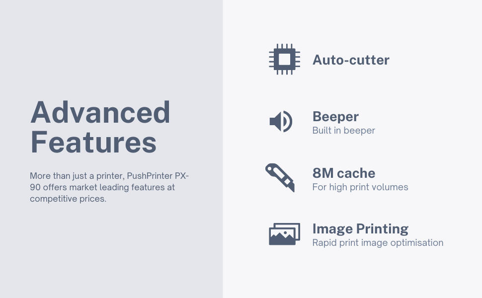 PushPrinter PX-90 features 1
